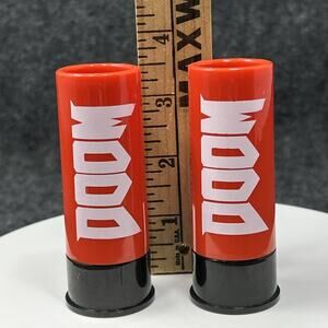 2pc DOOM Shot Glasses Red Plastic Just Funky Hand Wash Only Gamer Collectible